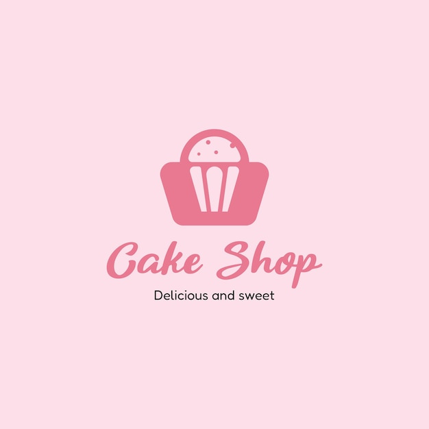 logotipo de pastelería rosa