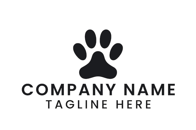 El logotipo de la pata de mascota