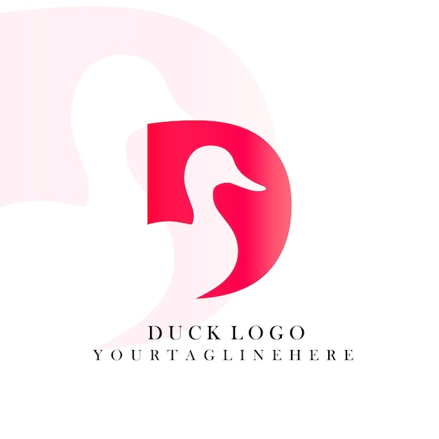 Logotipo del pato con la letra D