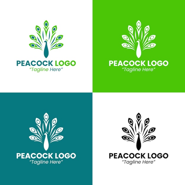 logotipo del pavo real