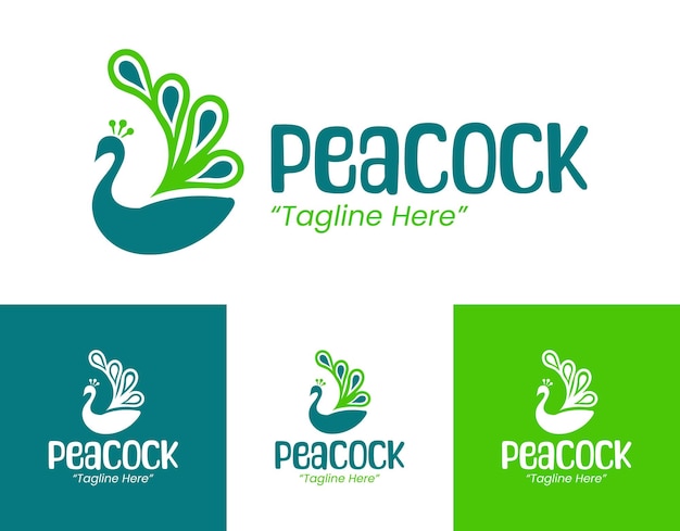 logotipo del pavo real