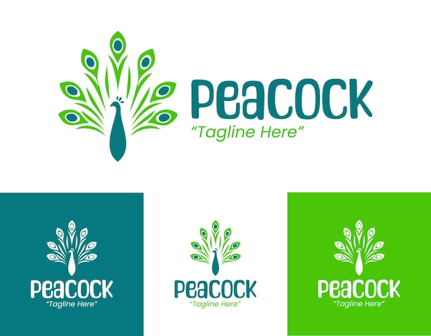 logotipo del pavo real
