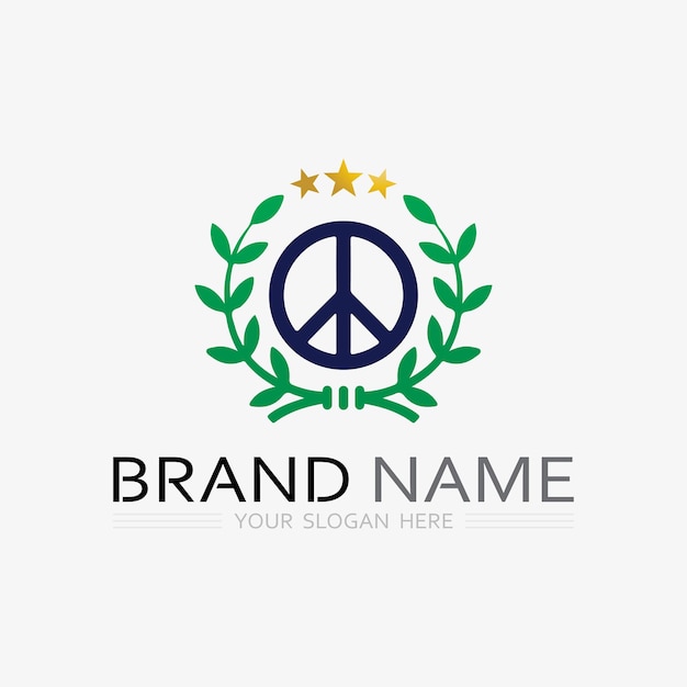 logotipo de paz y diseño ilustración vectorial diseño conceptual