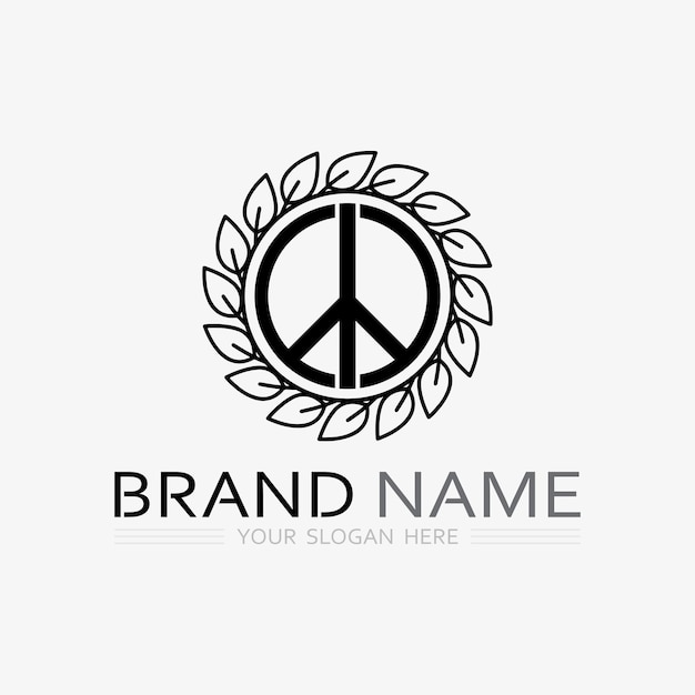 logotipo de paz y diseño ilustración vectorial diseño conceptual