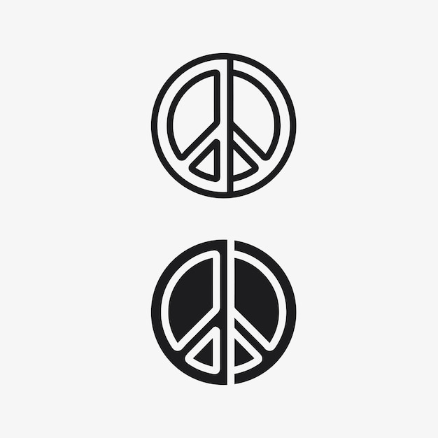 logotipo de paz y diseño ilustración vectorial diseño conceptual