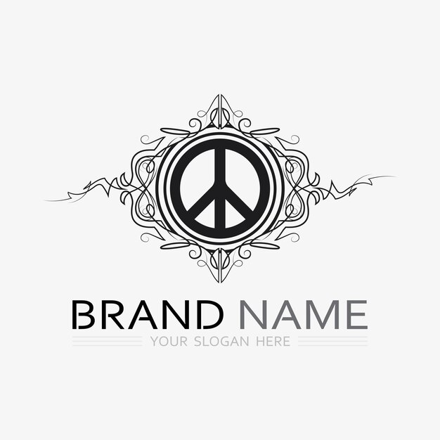 logotipo de paz y diseño ilustración vectorial diseño conceptual