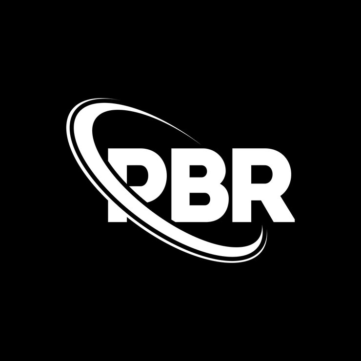 Vector logotipo pbr pbr letra pbr letra diseño de logotipo iniciales pbr logotipo vinculado con círculo y mayúscula monograma logotipo pbr tipografía para negocios de tecnología y marca inmobiliaria