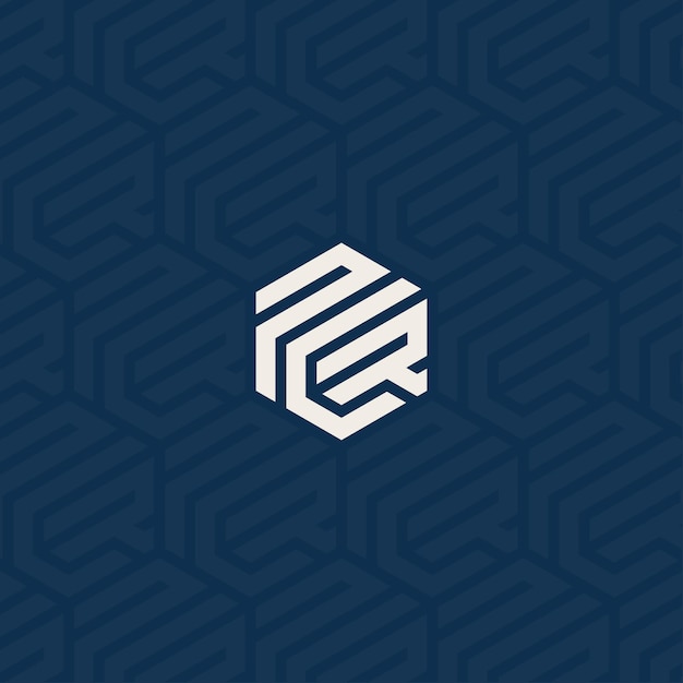 Logotipo de PCR con diseño de patrón de fondo