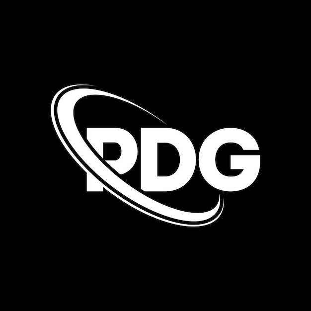 Logotipo de PDG Diseño de logotipo de letra PDG Iniciales Logotipo PDG vinculado con círculo y monograma en mayúscula Logotipo PDGs tipografía para negocios tecnológicos y marca inmobiliaria