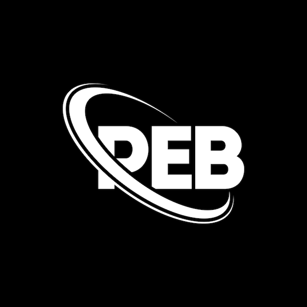 El logotipo PEB PEB letra PEB letra diseño de logotipo Iniciales PEB logotipo vinculado con círculo y mayúscula monograma logotipo PEP tipografía para negocios de tecnología y marca inmobiliaria
