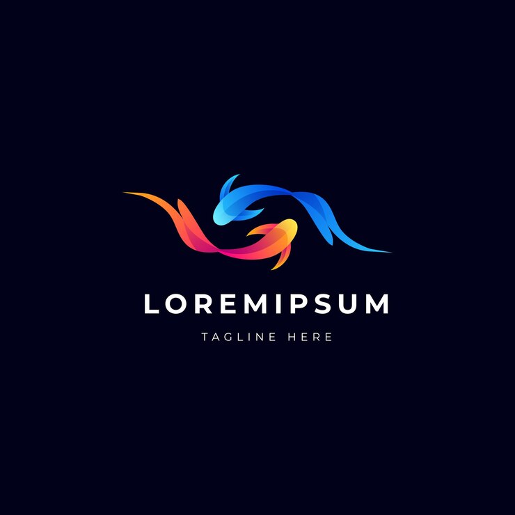 Vector logotipo de peces de colores