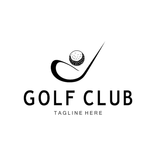 Logotipo de la pelota de golf Logotipo del palo de golf para el negocio de la tienda de golf del torneo del club de golf del equipo de golf profesional
