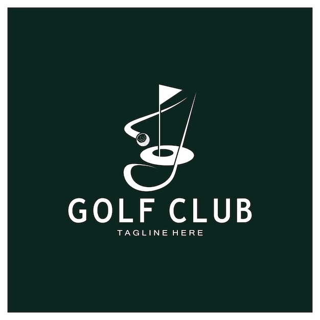 Logotipo de la pelota de golf Logotipo del palo de golf para el negocio de la tienda de golf del torneo del club de golf del equipo de golf profesional