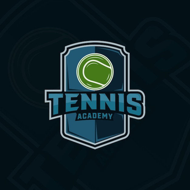 Vector logotipo de pelota de tenis emblema vector ilustración plantilla icono diseño gráfico signo o símbolo deportivo