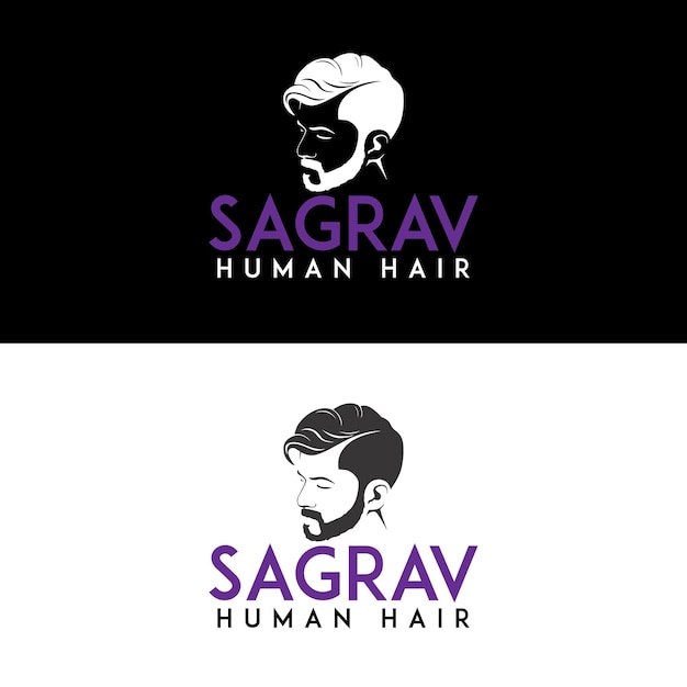 Logotipo para una peluquería llamada sagitta human hair