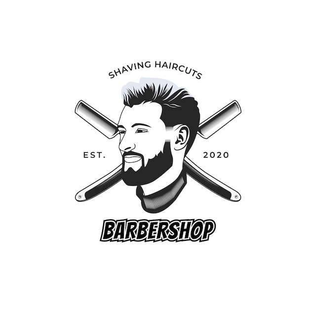 Logotipo de peluquería Premium Vector. adecuado para su empresa en el campo de la peluquería