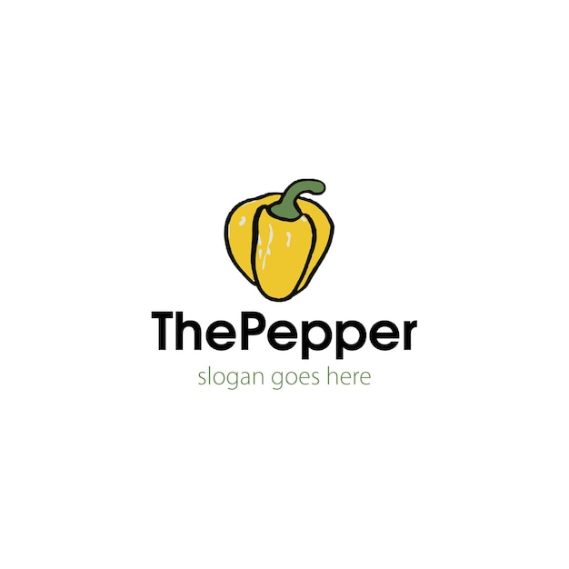 El logotipo de pepper vector y el logotipo de tomato vector