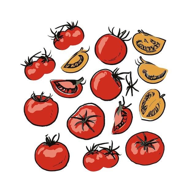 El logotipo de Pepper Vector y el logotipo de Tomato Vector