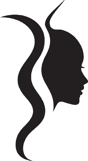 Vector logotipo de perfil de mujer elegante para una agencia de modelos