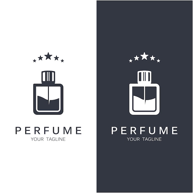 Logotipo de perfume icono vectorial ilustración diseño logotipo para tienda de perfumes de estilo de vida y empresa de marca