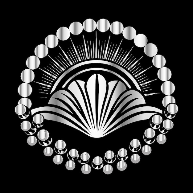 Logotipo de perla Inspiración creativa de oro de lujo para el diseño de logotipos de joyas se puede usar como símbolos de sostén