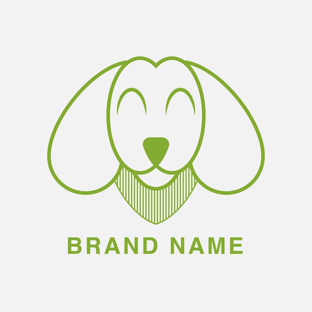 logotipo de perro cabeza de asesino