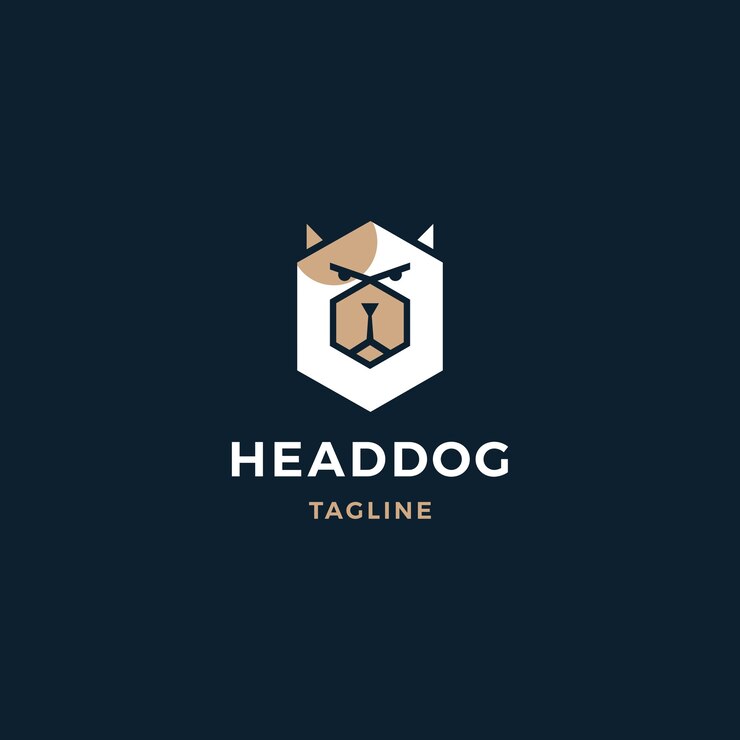 Logotipo de perro cabeza