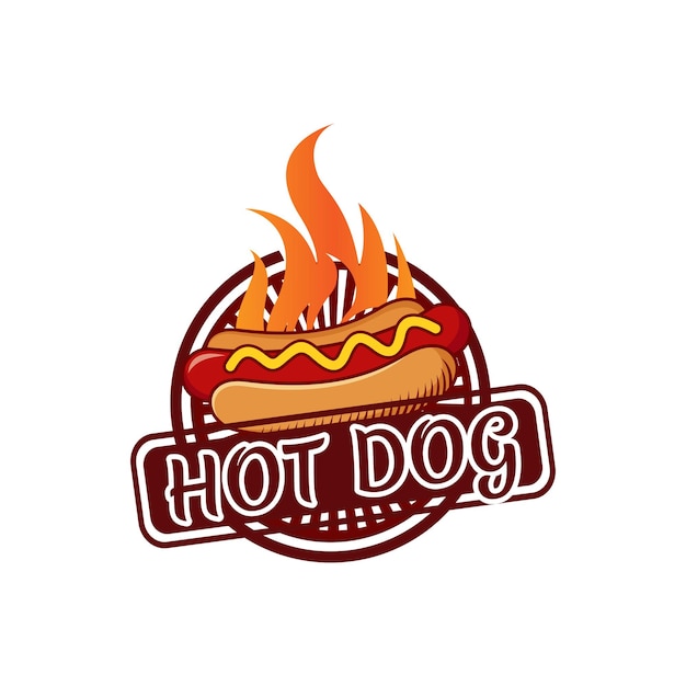 un logotipo de perro caliente que dice perro caliente en él