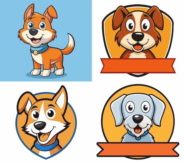 un logotipo de perro de dibujos animados