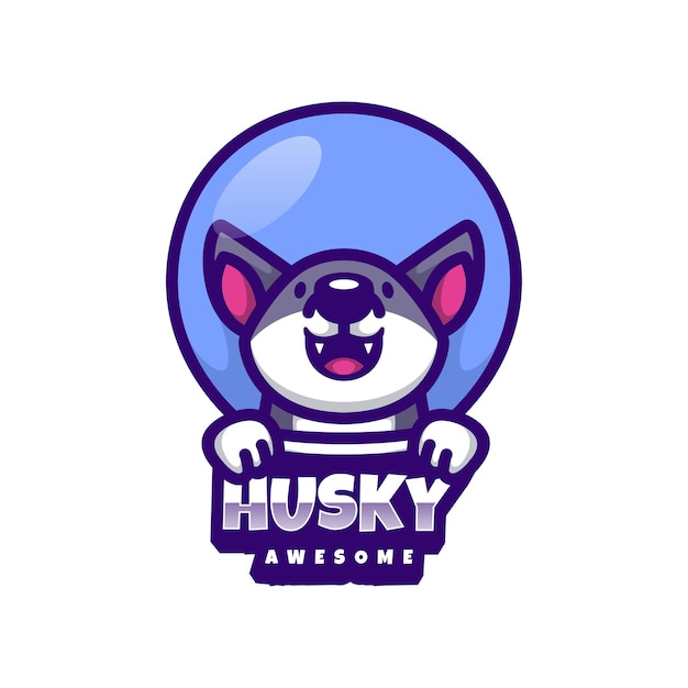 Vector logotipo de perro esquimal