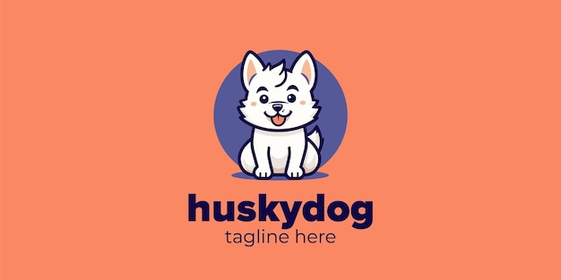 Logotipo de perro husky siberiano Eleve la marca de moda de su mascota con un diseño vectorial simple