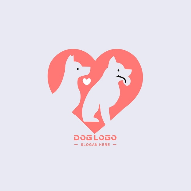 Logotipo de perro lindo moderno y minimalista