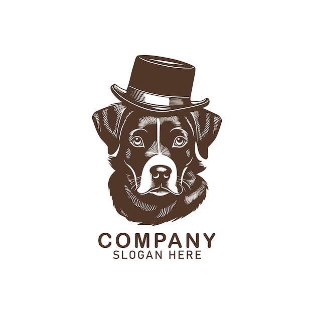 Logotipo de perro lindo vector libre