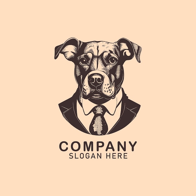 Logotipo de perro lindo vector libre