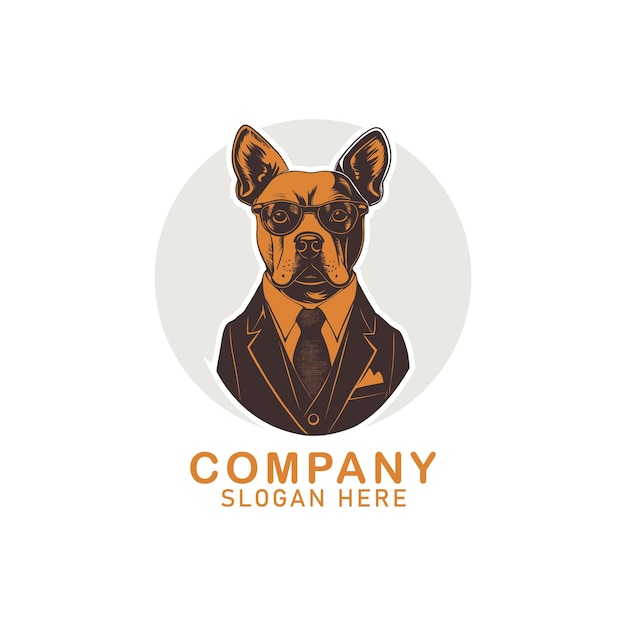 Logotipo de perro lindo vector libre