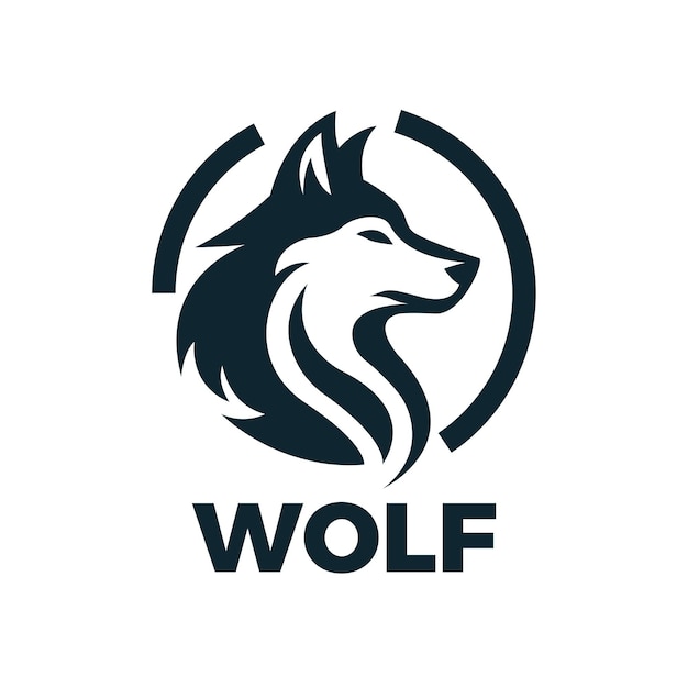 El logotipo de un perro lobo