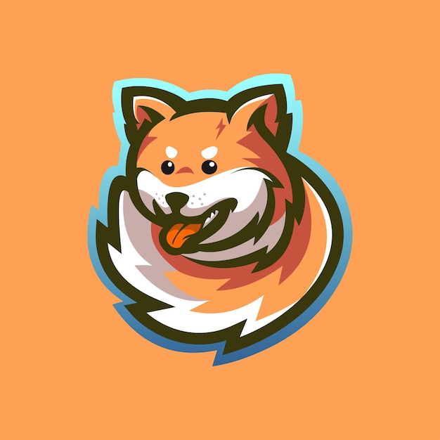 Logotipo del perro shiba inu