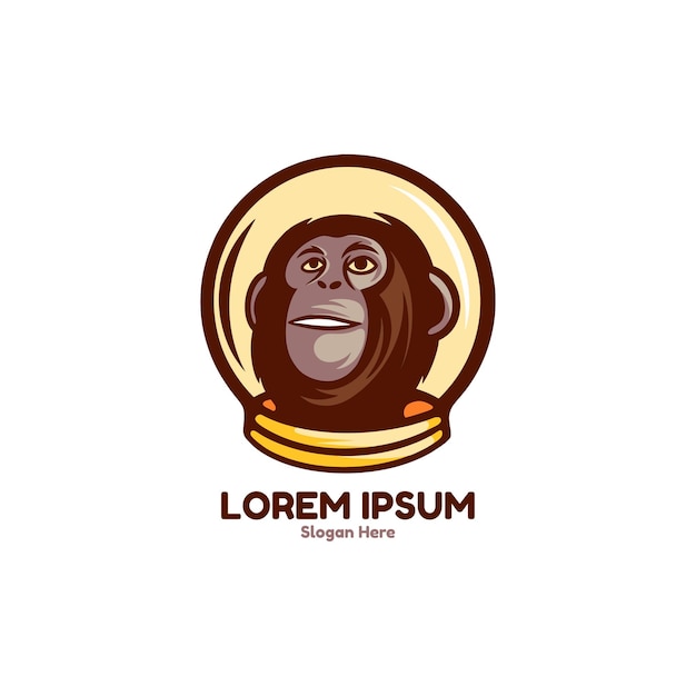 Logotipo del personaje del mono astronauta