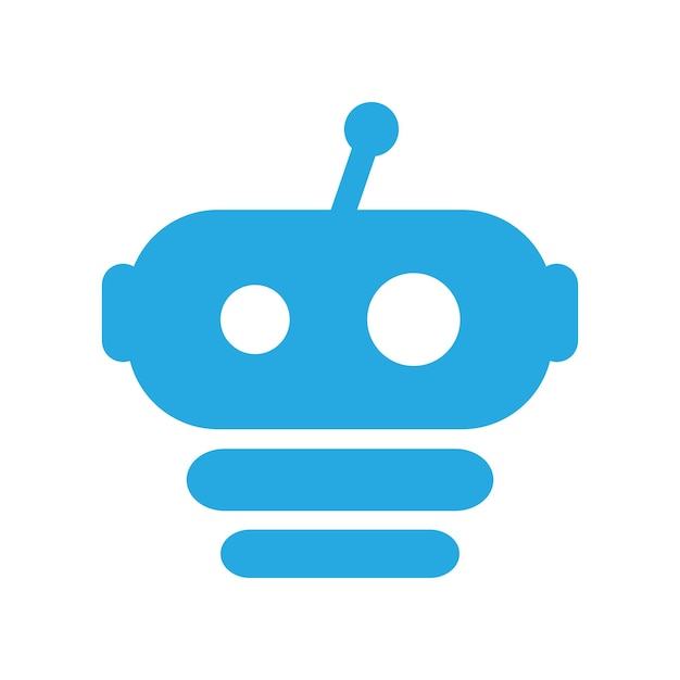 Logotipo de personaje de robot simple