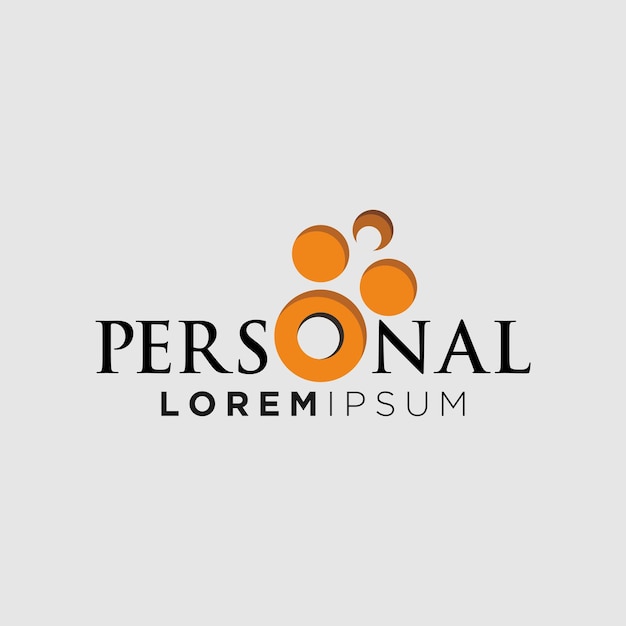 Logotipo personal con el icono de una persona