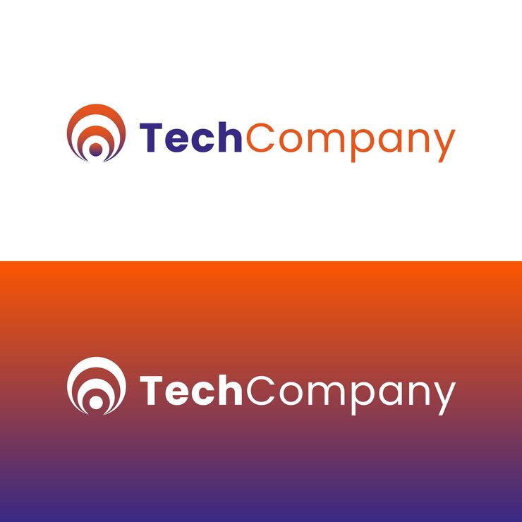 Logotipo personalizable gratuito con degradados dinámicos y elementos de alambre