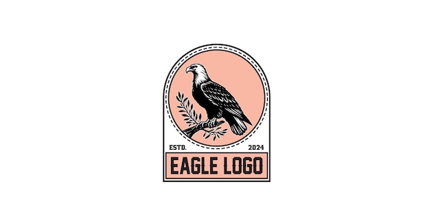 Con el logotipo personalizado del águila retro vintage