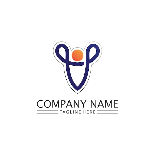 Logotipo de personas Equipo Succes personas trabajan Grupo y grupo comunitario Logotipo de empresa y empresa vector y diseño Cuidado Familia icono Succes logo