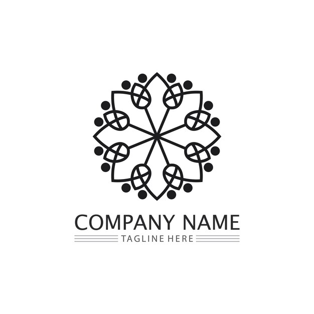 Logotipo de personas Equipo Succes personas trabajan Grupo y grupo comunitario Logotipo de empresa y empresa vector y diseño Cuidado Familia icono Succes logo