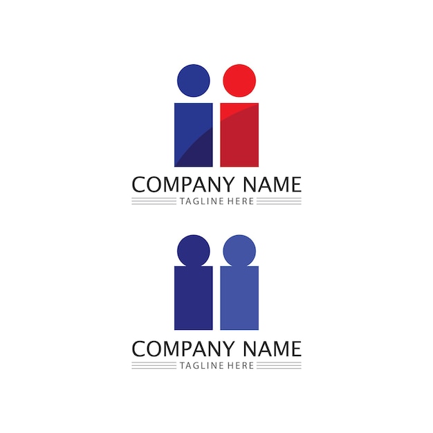 Logotipo de personas Equipo Succes personas trabajan Grupo y grupo comunitario Logotipo de empresa y empresa vector y diseño Cuidado Familia icono Succes logo