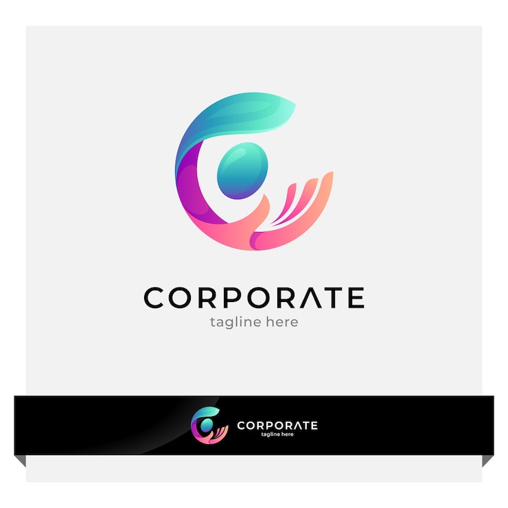 Vector logotipo de personas que cuidan