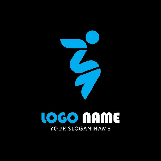 Logotipo de personas saltando logotipo activo logotipo de movimiento