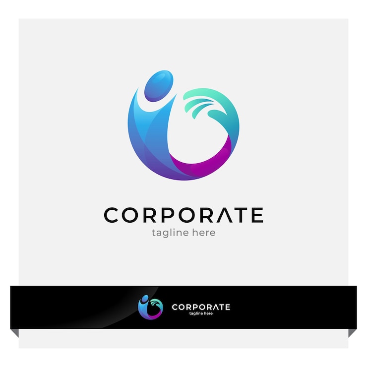 Vector logotipo de personas sencillas y afectuosas
