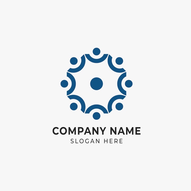 Un logotipo de personas sentadas cara a cara que participan en una discusión o reunión Ilustración vectorial
