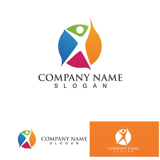 Logotipo de personas de vida saludable